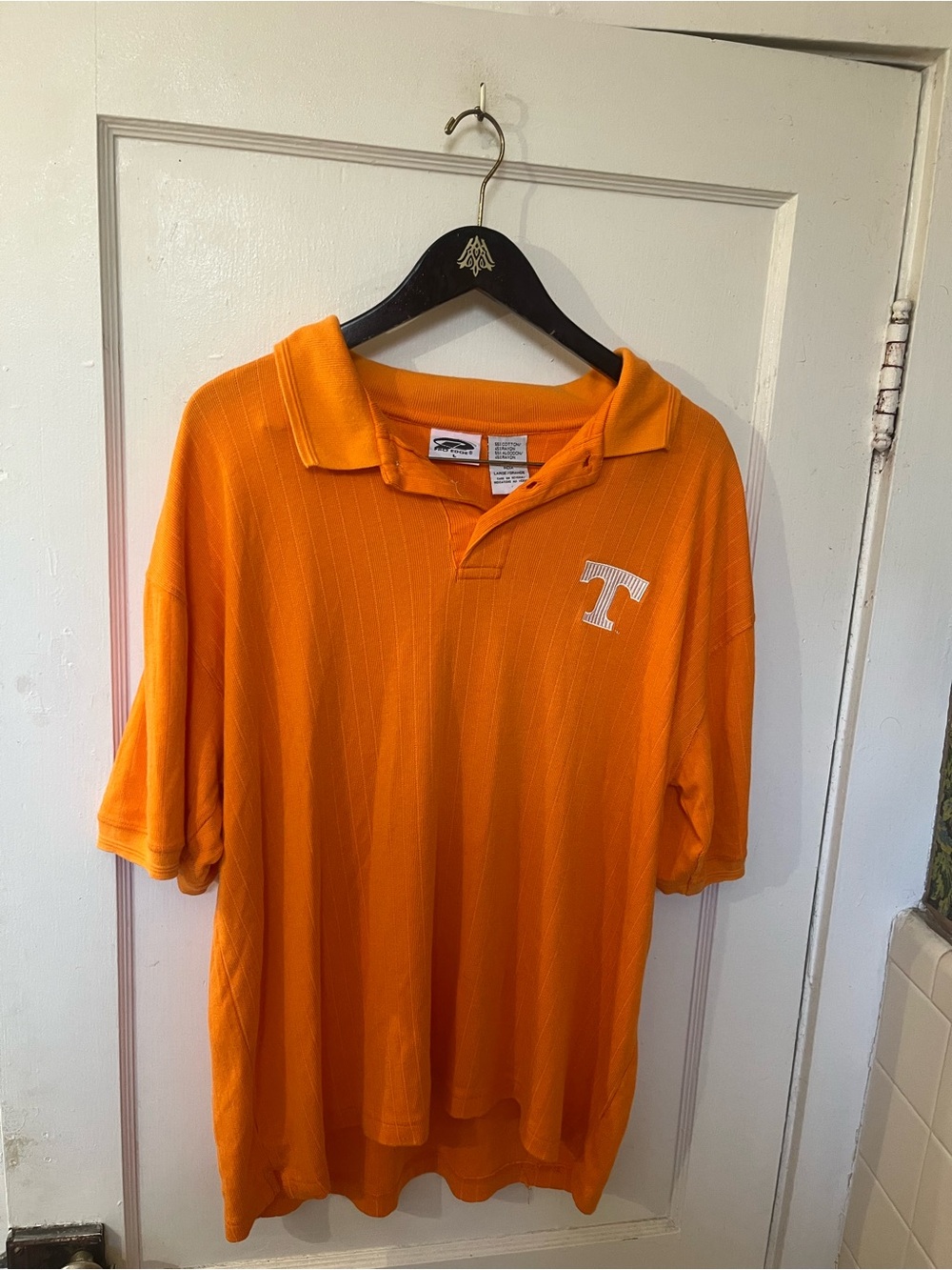 PRO EDGE Tennessee Volunteers Polo Shirt Mens Large L Orange UT Vols Golf EUC